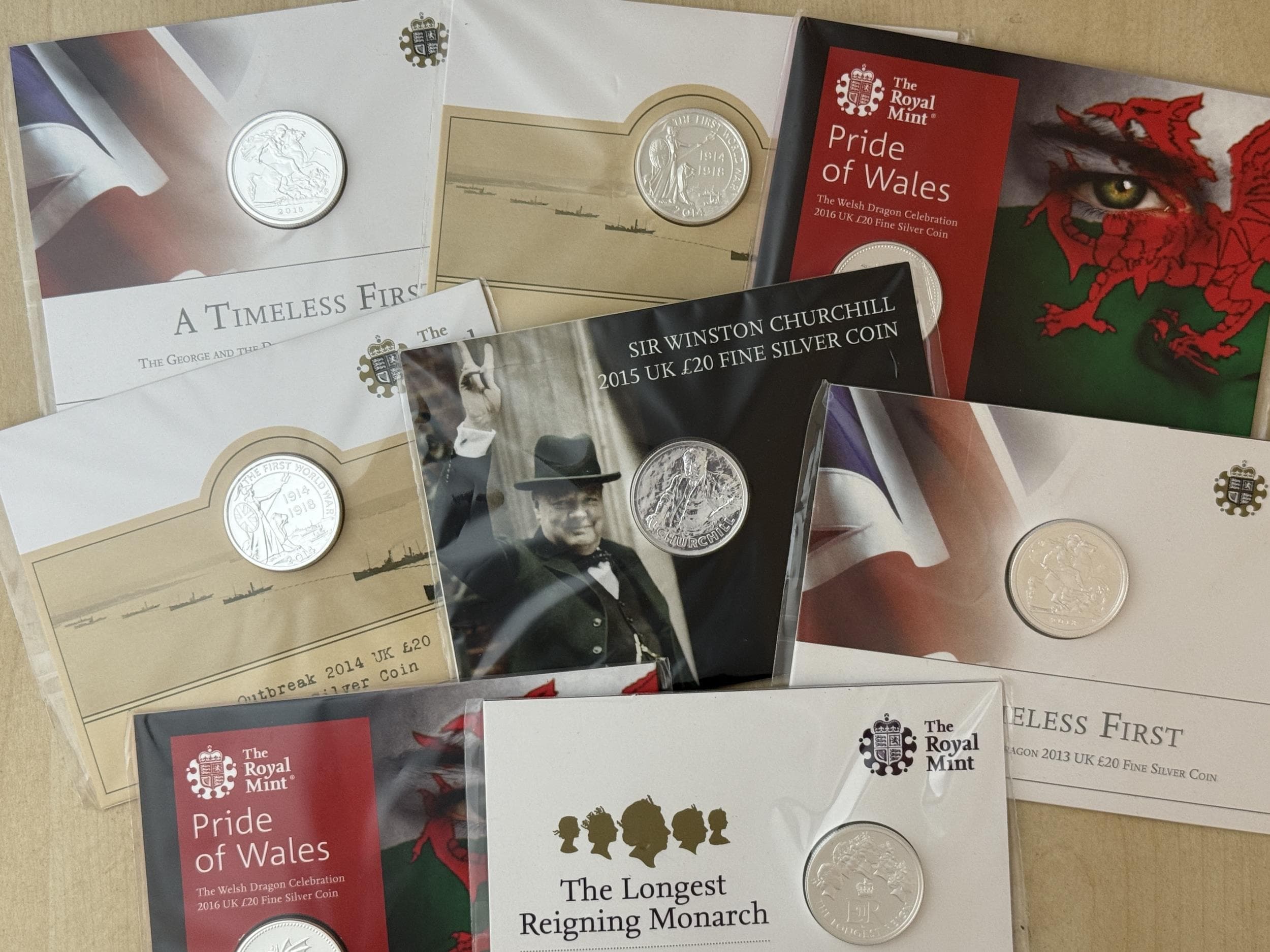 Vintage numismatic album containing rare British coins